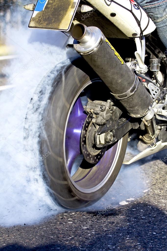 Motorbike - Smoking Tire