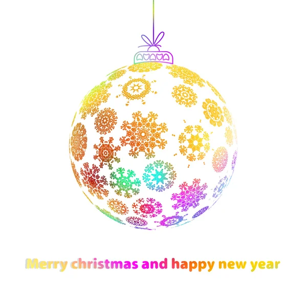 Christmas ball made from snowflakes. + EPS8 — Stock Vector