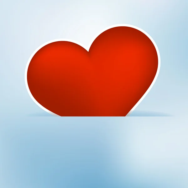 Hjärtat etikett från papper alla hjärtans dagskort. + Eps8 — Stock vektor