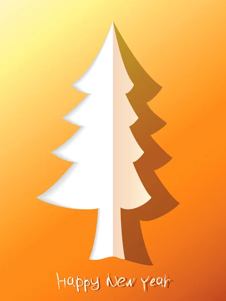 Paper cut christmas tree. + EPS8 — Stock Vector