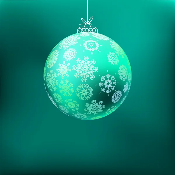 Kerstmis achtergrond met blauwe bal. + Eps8 — Stockvector