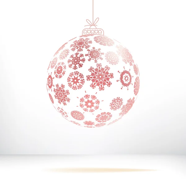 Boule de Noël faite de flocons de neige. + EPS8 — Image vectorielle