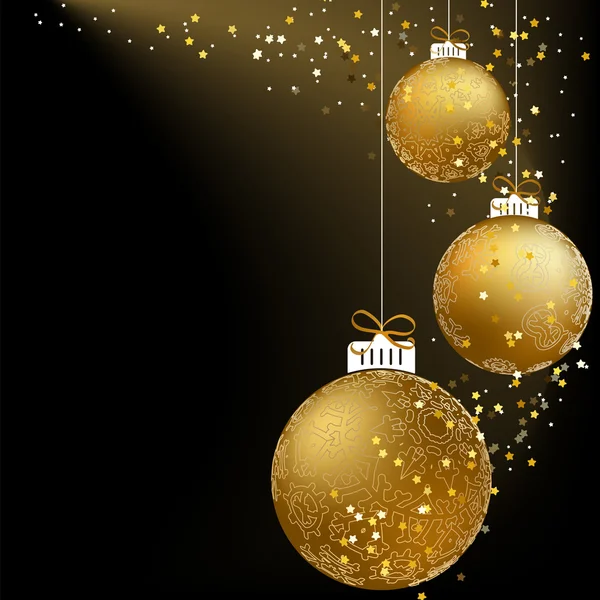 Bola de Natal feita de flocos de neve dourados. + EPS8 —  Vetores de Stock
