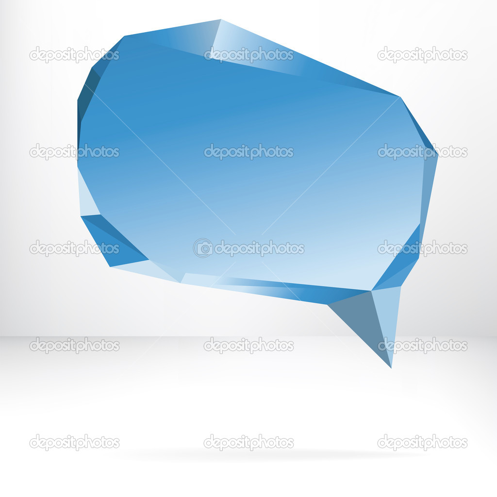 Abstract origami speech bubble template. + EPS8