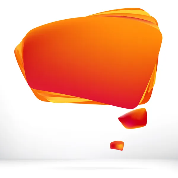 Abstract orange warm speech bubble. + EPS8 — Stock Vector