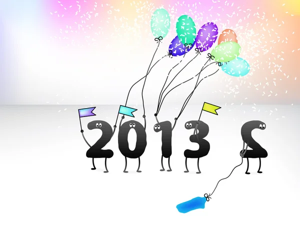 Vicces 2013 New Year's Eve üdvözlőlap. + Eps8 — Stock Vector