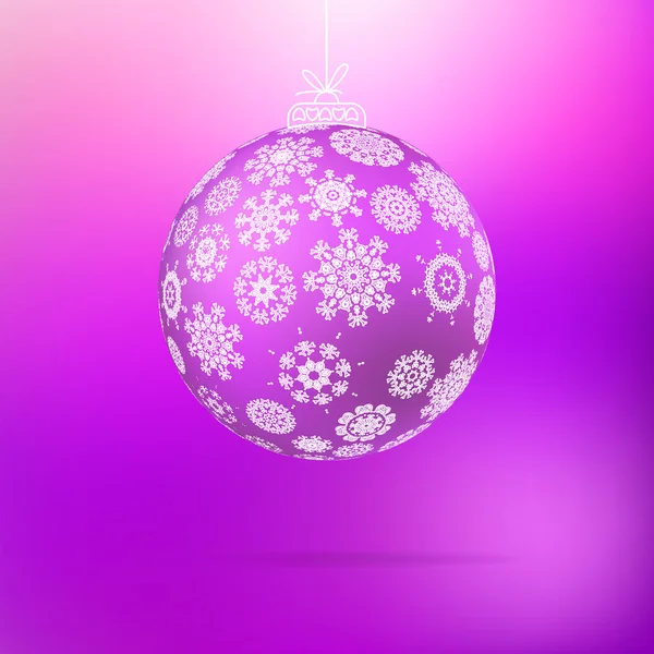 Christmas ball from snowflakes. + EPS8 — Stock Vector