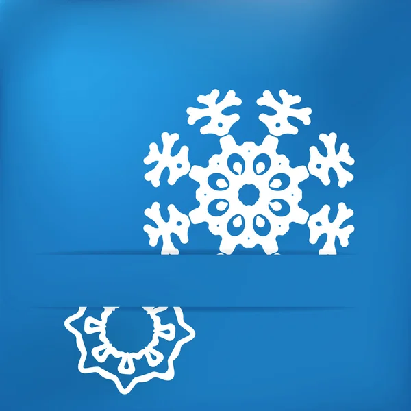Χριστουγεννιάτικη νιφάδα χιονιού σε μπλε. + Eps8 — Διανυσματικό Αρχείο
