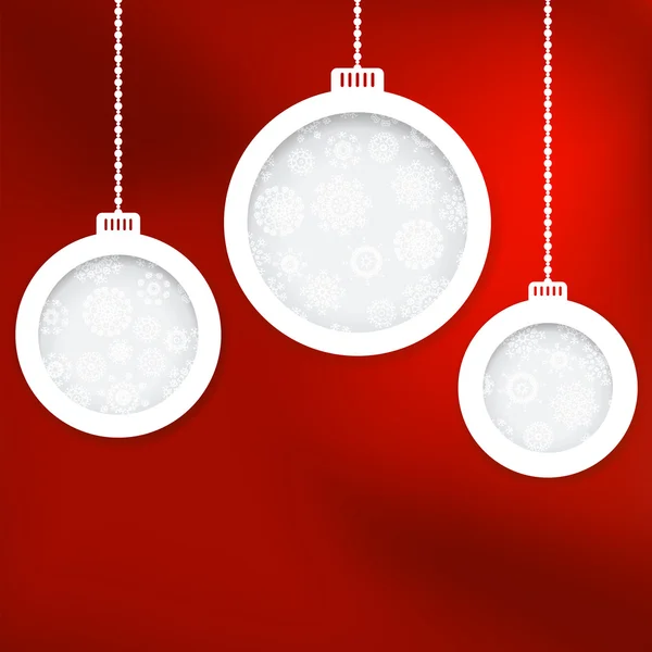 Papier kerstballen. + Eps8 — Stockvector