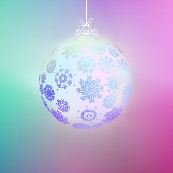 Christmas ball made from snowflakes. + EPS8 — Stock Vector