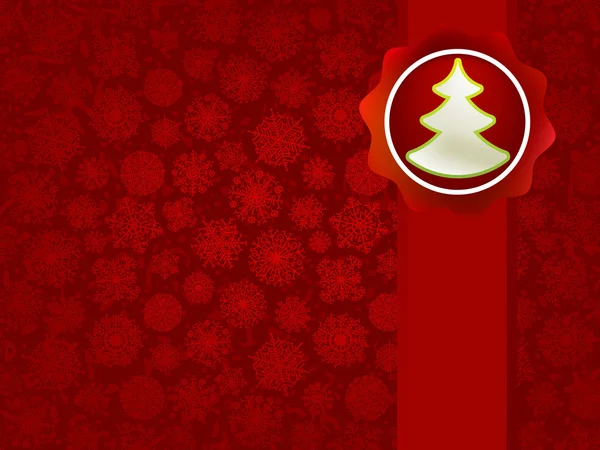 Apliques de Navidad con fondo de árbol. + EPS8 — Vector de stock