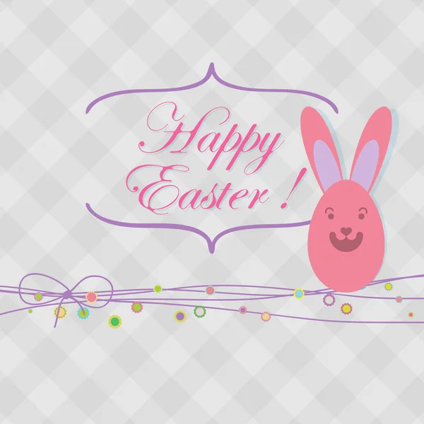 Easter background with cartoon bunny — Stock Vector