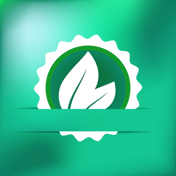 Gröna konceptet kort med leaf ekologi. + Eps8 — Stock vektor