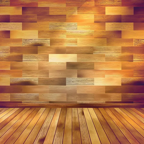 Ancienne pièce intérieure en bois avec étagères. SPE 10 — Image vectorielle