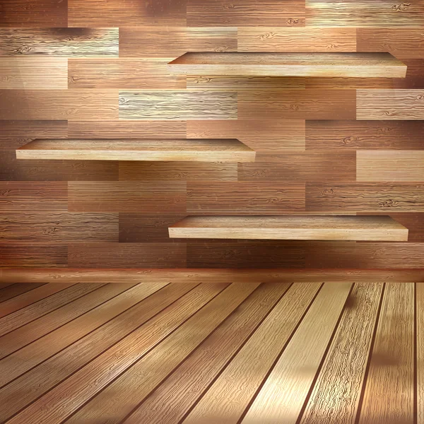 Old wooden room template. EPS 10 — Wektor stockowy