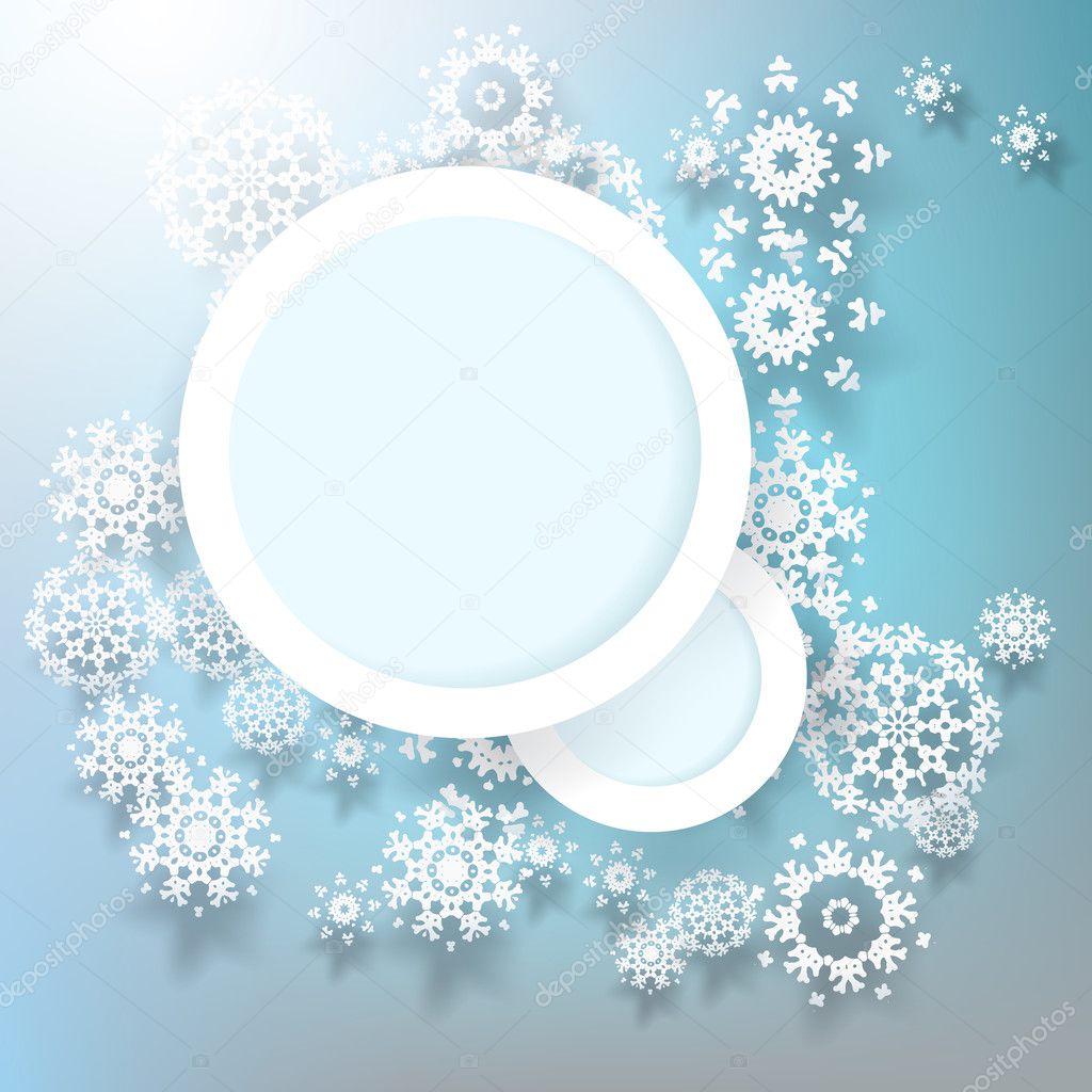 Abstract design snowflakes with copy space. EPS 10