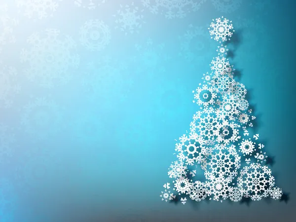 mavi renkli kağıt Sunni Noel ağacı. EPS 10