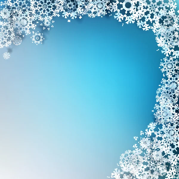 Abstract Kerstmis met sneeuwvlokken. EPS 10 — Stockvector