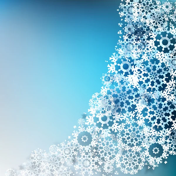 Abstract Kerstmis met sneeuwvlokken. EPS 10 — Stockvector