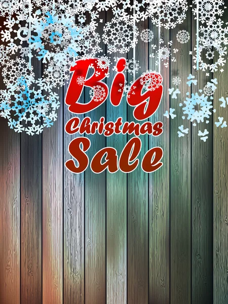 Christmas snowflakes with big sale. — Stock Vector