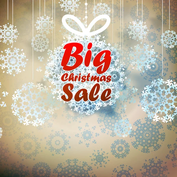 Christmas Big Sale template with copy space. — Stock Vector