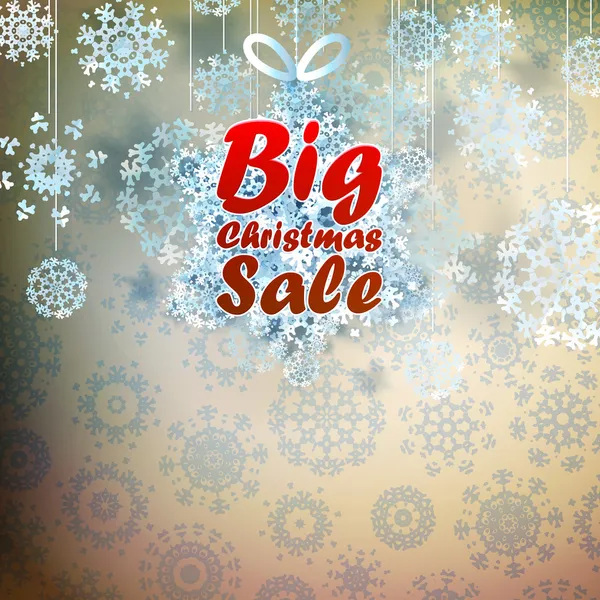 Christmas Big Sale template with copy space. — Stock Vector