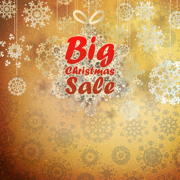 Christmas retro Big Sale with copy space. — Stock Vector