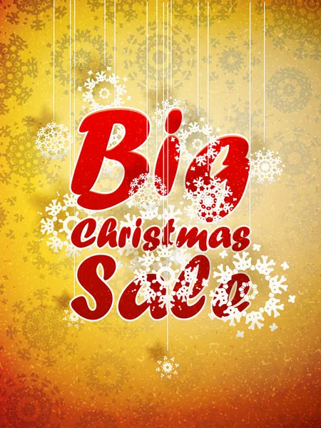 Christmas retro Big Sale with copy space. — Stock Vector