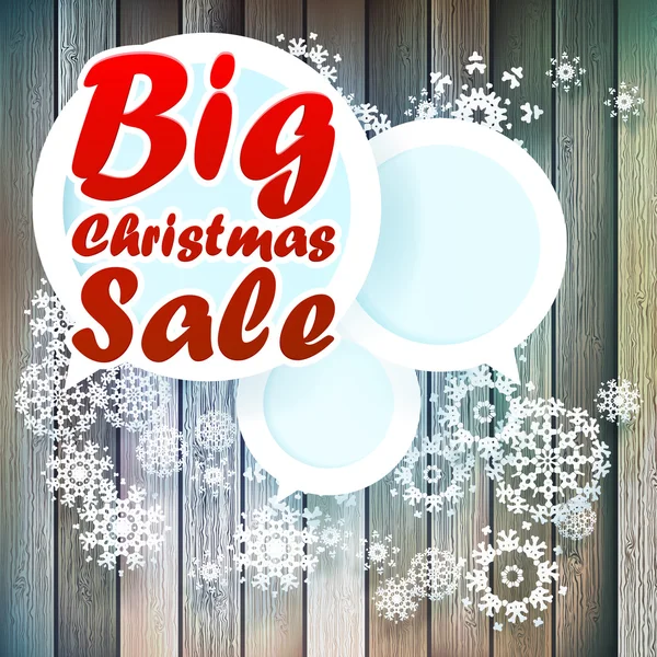 Christmas snowflakes with big sale. — Stock Vector