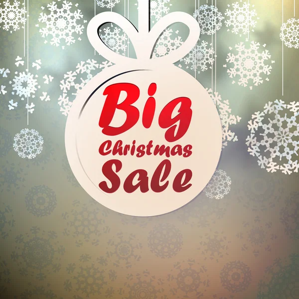 Christmas Big Sale template with copy space. — Stock Vector