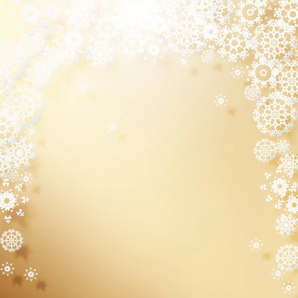 雪の結晶とエレガントなクリスマスの背景. — ストックベクタ