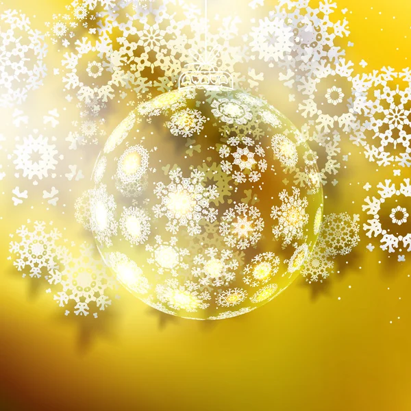 Christmas ball från snöflingor. — Stock vektor