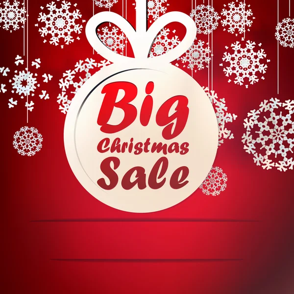Christmas Big Sale template with copy space. — Stock Vector
