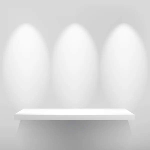 Boş shelfwith spot ışığı. + Eps10