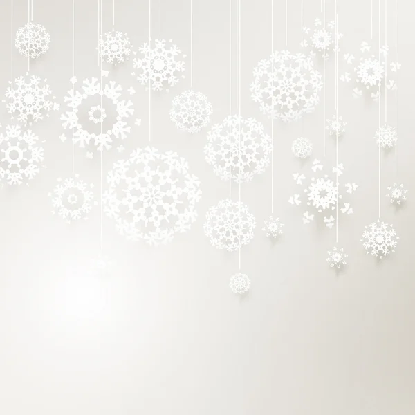 Fundo elegante com flocos de neve. EPS 10 — Vetor de Stock