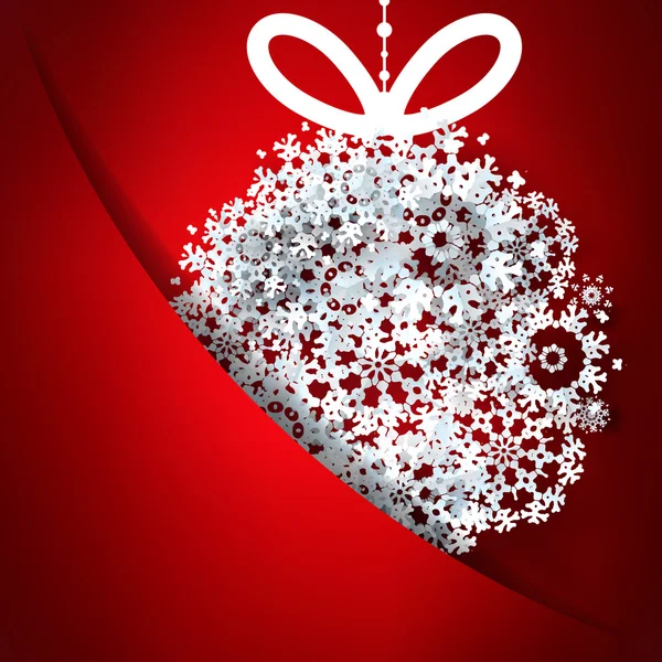 kırmızı kar taneleri ile Noel kartı. + eps10눈송이와 레드 크리스마스 카드입니다. + eps10