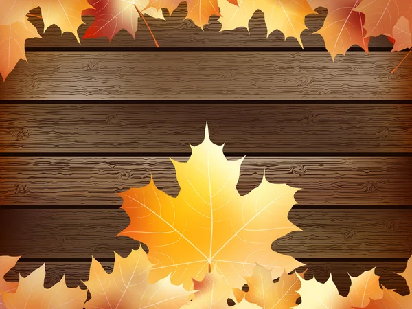 Autumn background with colored leaves. plus EPS10 — Stock Vector