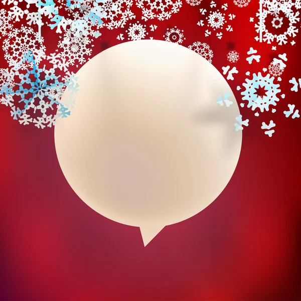 Discurso de Navidad burbujas con copos de nieve. EPS10 — Vector de stock