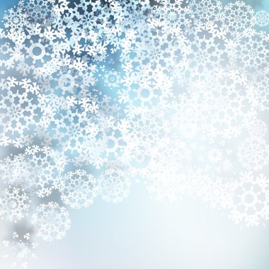 Kış arkaplanı için kağıt kar taneleri