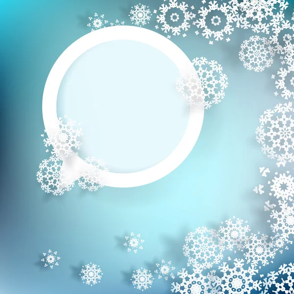 Snowflakes and space for text. plus EPS10 — Stock Vector