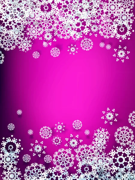 Papier flocons de neige pour fond d'hiver — Image vectorielle