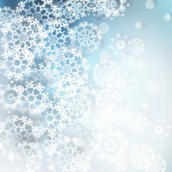 Fiocchi di neve di carta per lo sfondo invernale — Vettoriale Stock