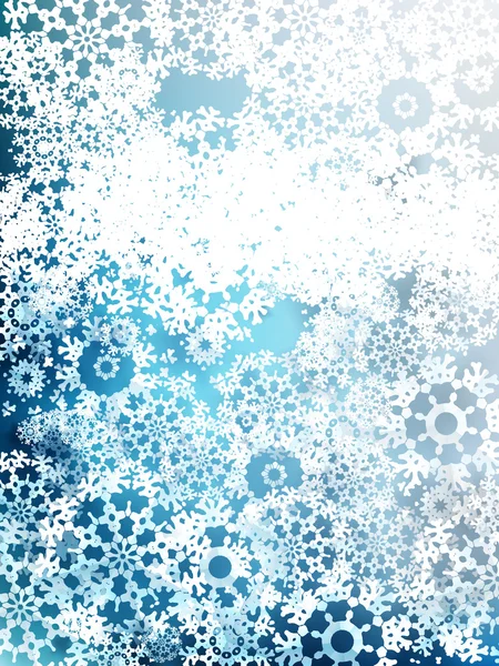 Copos de nieve de papel para fondo de invierno — Vector de stock