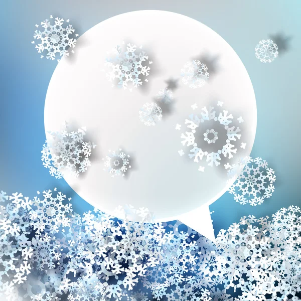 Flocos de neve e espaço para texto. mais EPS10 —  Vetores de Stock