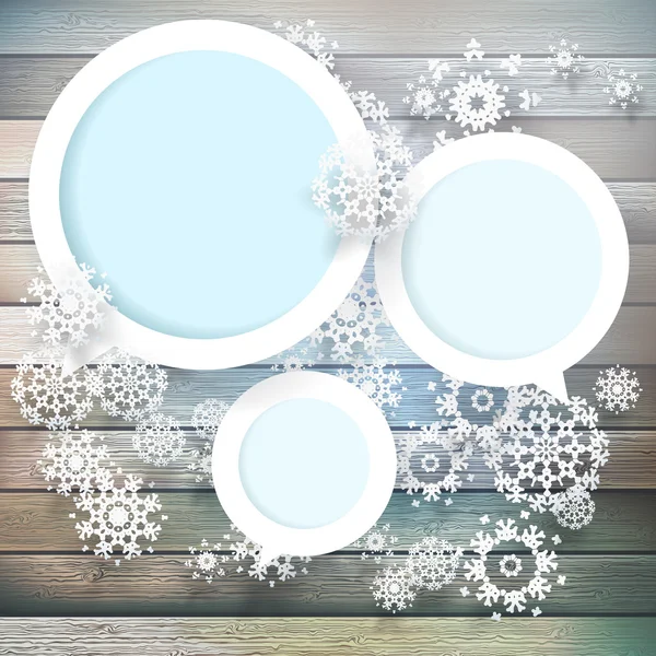 Snowflakes and space for text. plus EPS10 — Stock Vector