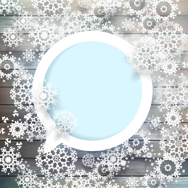 Snowflakes and space for text. plus EPS10 — Stock Vector