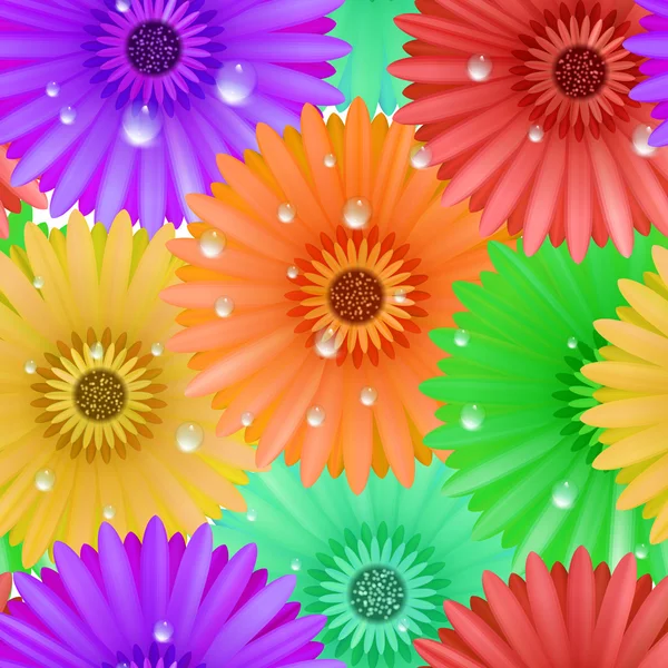 Fleur sans couture gerbera patter . — Image vectorielle