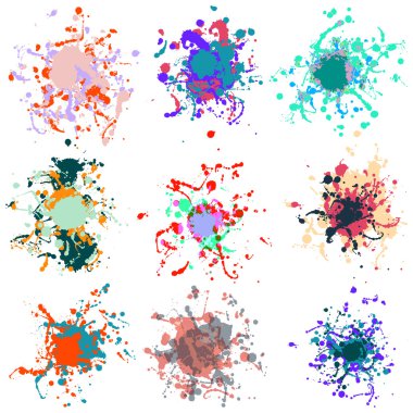 renkli boya üzerine beyaz sıçramalarına. artı eps10