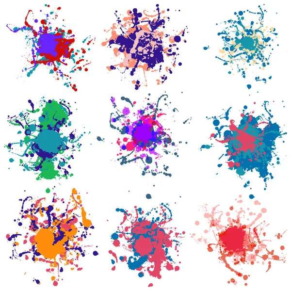 Peinture colorée éclaboussures sur blanc. plus EPS10 — Image vectorielle