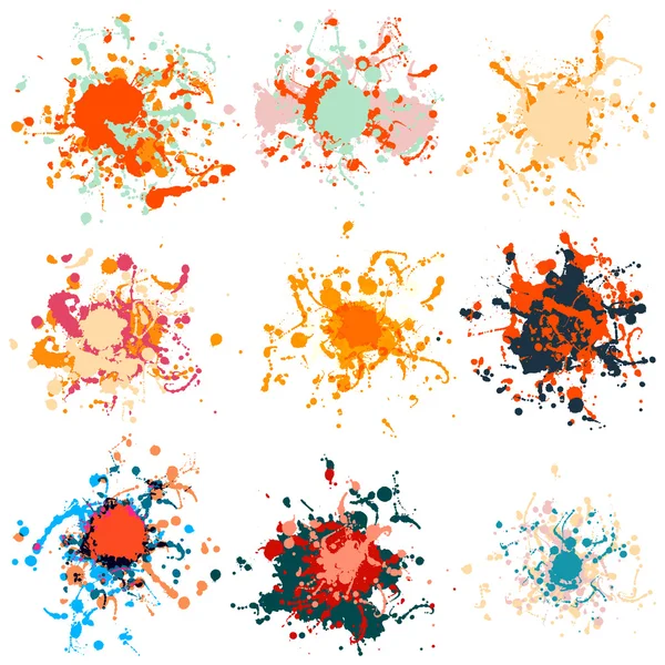 Peinture colorée éclaboussures sur blanc. plus EPS10 — Image vectorielle